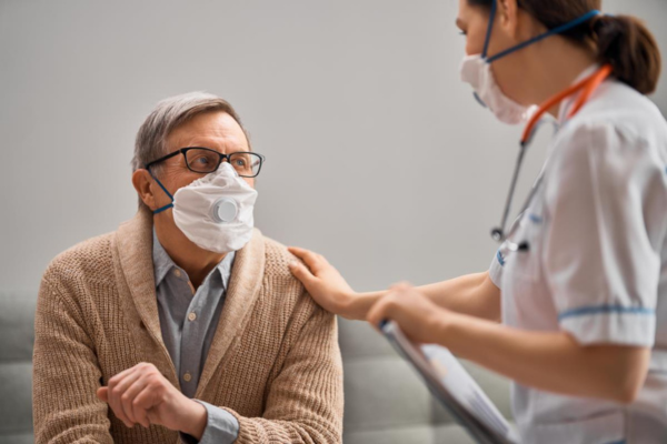 Picture of an elderly man in a care home
